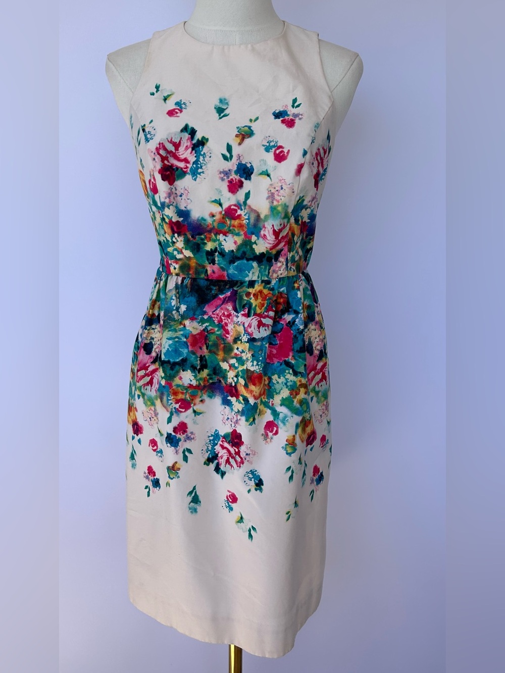 Maeve by Anthropologie “Tea Garden” Sheath Dress Watercolor Floral Size 2